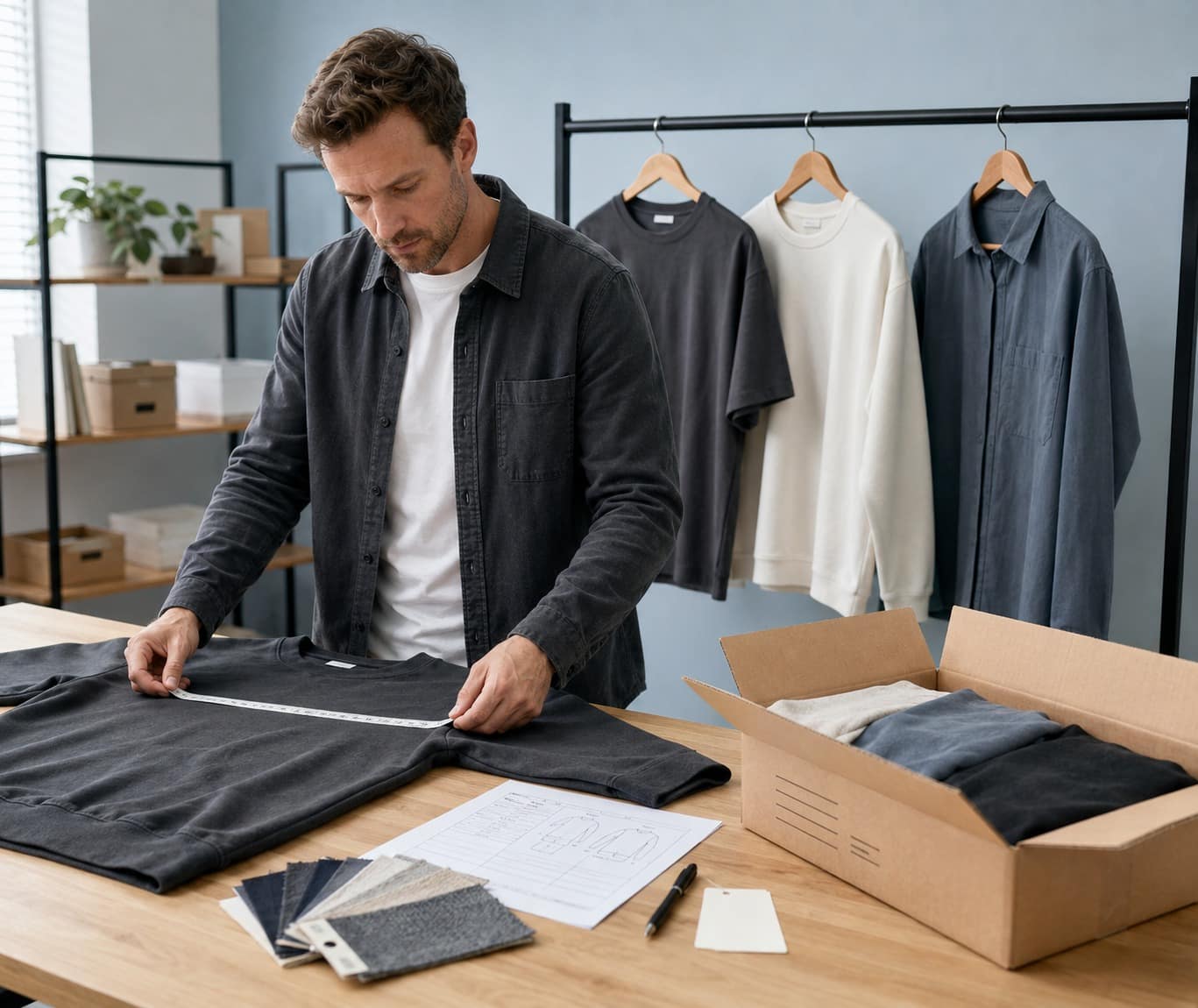 Small-batch clothing sourcing and quality check workflow from China
